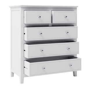 Cadre de lit en bois blanc moderne, style plateforme, construction durable pour adultes et personnes âgées - Product Image 5