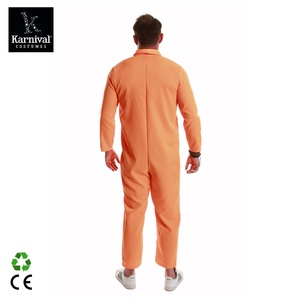 Disfraces de Halloween al por mayor ODM para hombre, disfraz de prisionero naranja para adultos, mono de prisión, uniforme de recluso, marca Karnival - Product Image 4