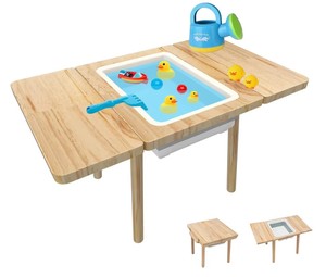 <span class=keywords><strong>Mesa</strong></span> Auxiliar de Madera de Cedro Sólida y Duradera con Tablero de Listones, Estilo Rústico, para Patio, Terraza o Jardín de Hotel - Product Image 1