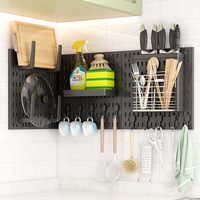 Support mural de rangement personnalisé avec plateaux de rangement, solution d'étagères murales gain de place pour salle de bain, garage, salon, rangement de vêtements et sacs