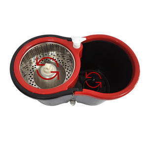 Fregona giratoria de microfibra de 360 grados con poste de acero telescópico Limpieza fácil al girar - Product Image 3