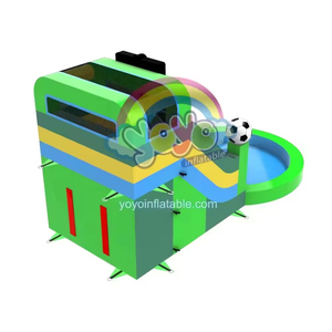 Toboggan aquatique gonflable tropical sec et humide avec trampoline, aire de jeux intérieure, location commerciale, directement de l'usine - Product Image 4