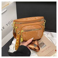 Sac bandoulière multi-poches en cuir PU durable, léger, avec fermeture éclair, sacs à main et pochettes de créateur portables
