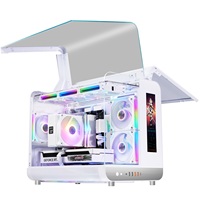 Torre de Supercomputadora Gamer-X, Nuevo Diseño de Caja de Ordenador de Escritorio MicroATX, Interfaz TIPO-C, Compatible con Pantalla LCD ATX/MATX para PC