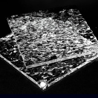 Plexiglas texturé moderne avec finition ondulée, plaque acrylique transparente décorative pour abat-jour et luminaires LED