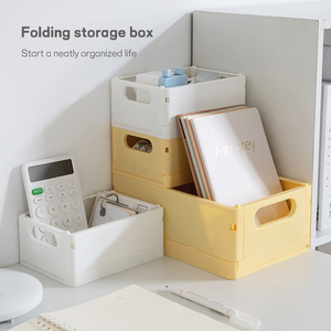 Factory Direct Wholesale BPA Free Durable Folding <strong>Storage</strong> Crate Box Portable Stackable Desktop Plastic Box <strong>Collapsible</strong> <strong>Storage</strong> - Product Image 2