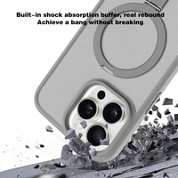 Étui de téléphone en TPU PC avec film de protection pour appareil photo, couleur tendance translucide mate, antichoc, charge sans fil magnétique pour iPhone 16 Pro Max