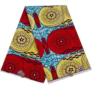 Tissu africain en cire Polyester, tissu africain imprimé géométrique double face Ankara