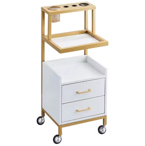 Chariot de Salon de Beauté à Roulettes en Métal, Chariot de Rangement en Acier Inoxydable - Product Image 6