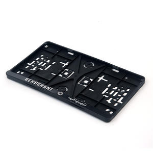 Logotipo personalizado DUBAI Kuwait PP plástico <span class=keywords><strong>corto</strong></span> marco de matrícula soporte de matrícula cubierta de matrícula soporte al por mayor - Product Image 2