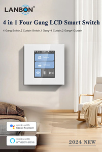 Homekit LCDタッチパネルスマートスイッチ4ギャングライト2ギャングWiFiカーテンスイッチランボン音声制御GOOGLE Alexa Siri 100-250V - Product Image 4