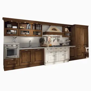 Modern zambia kitchen cabinet cream style unit PET door cabinet kitchen design