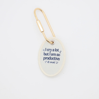 Porte-clés rond en tissu brodé avec logo personnalisé souvenir avec pendentif en laiton cadeau promotionnel