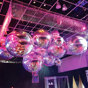 Decorative PVC Reflective Inflatable <b>Mirror</b> <b>Ball</b> Silver Sphere Balloon for Fashion Show Stage Inflatable Metallic Sphere <b>Mirror</b> - Product Image 4