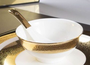 4.5-inch reverse mouth gold bowl