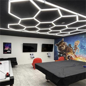 14-Grid Led esagonale luce per Garage 640W con certificato CE lampada a nido d'ape con telaio utilizzato in <span class=keywords><strong>Showroom</strong></span> e moderna camera auto - Product Image 1