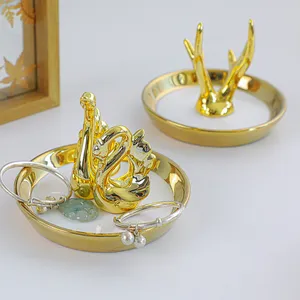 Recipiente em formato de animal, design de animais nórdicos, anel de doces, jarra de cerâmica, embalagem de joias, para decoração de casa de luxo
