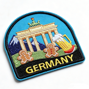 Patch brodé allemand thermocollant, forme irrégulière, en tissu tissé, décoration, cadeau - Product Image 2