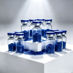 Mejor Precio CAS 49557-75-7 Polvo Liofilizado de Grado Cosmético Alta Pureza 99% GHK-Cu Polvo Azul de Cobre OEM Marca Privada - Product Image 5