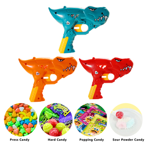 Hot Selling Funny Plastic Dinosaur Shape <strong>Gun</strong> with <strong>Lollipop</strong> and Jelly Bean Candy Cartoon Toys for Boys and Girls EN71 Certified - Product Image 4