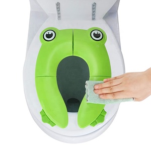 Couvre-siège <span class=keywords><strong>de</strong></span> <span class=keywords><strong>toilette</strong></span> pliable en silicone souple, écologique, en forme d'animal personnalisé, lavable, pour bébés, tout-petits et enfants - Product Image 6