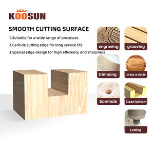 Koosun ดอกกัดเราเตอร์ <span class=keywords><strong>CNC</strong></span> แบบเกลียวอัด<span class=keywords><strong>1</strong></span>/<span class=keywords><strong>4</strong></span> <span class=keywords><strong>1</strong></span>/2สำหรับไม้ขนาด6มม. 8มม. ปลายหัวตัดแบบผสม - Product Image 3
