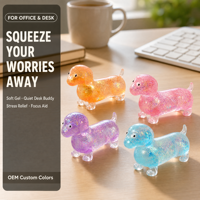 Jouet Squishy Teckel pour le bureau, anti-stress, à remontée lente, en TPR, chien saucisse à presser, pour adolescents, adultes, fêtes, vente en gros