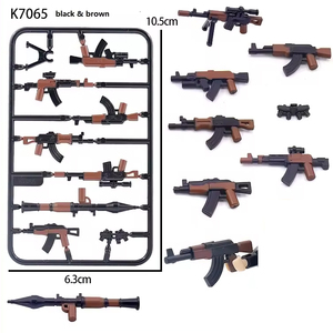 Pack de <span class=keywords><strong>mini</strong></span>-pistolets jouets compatibles avec les figurines de la Seconde Guerre mondiale, ensemble d'équipement d'équipe SWAT, blocs de construction pour garçons, accessoires et équipement de combat. - Product Image 4