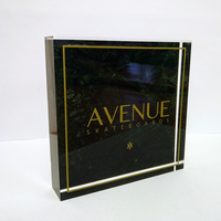 Bloc de marque en plexiglas, plaque de Logo A5, en acrylique transparent, poli, de 20mm d'épaisseur, 1 pièce