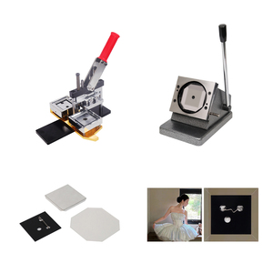 Kit de máquina para hacer imanes cuadrados de 63.5 mm con cortador de papel y 1000 piezas de materiales, prensa manual para hacer insignias con botones para fotos personalizadas - Product Image 3