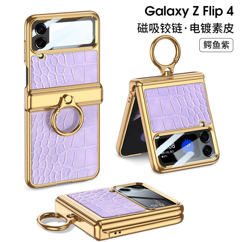 [Anneau] Motif de crocodile violet