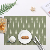 Set de table rectangulaire en lin transfrontalier, épaisseur 3 mm, résistant à la chaleur, design moderne et épuré, pour réunions de famille et tables de restaurant