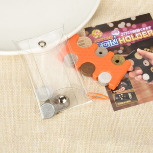 Japanese-style minimalist <b>coin</b> clip <b>coin</b> <b>purse</b>, mini portable transparent PVC <b>coin</b> bag, <b>coin</b> clip storage cover. - Product Image 3