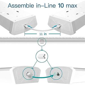 Lámpara LED Moderna de 4 Pies, 40W, 4000LM, Estrecha, Colgante, Envolvente, de Superficie, para Techo, con Base de Aluminio, Certificación ETL - Product Image 2