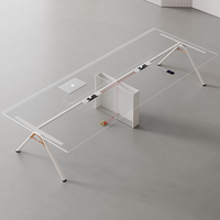 Table de conférence en bois avec chaises intégrées, capacité 10 personnes, design moderne et épuré, écologique, pour salles de réunion