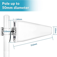Antenne WiFi 5G pour station de base en ABS avec gain de 15 dBi et connecteur N mâle/femelle pour la numérisation mondiale - Offre Spéciale