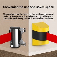 Bande de barrière en PVC sans perçage de 1.0m Clôture d'avertissement de garde-corps de sécurité rétractable fixée au mur
