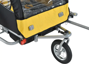 Chien Vélo Remorque 2-en-1 Pet Poussette Chariot Vélo Wagon Cargo Carrier Attachement pour Voyage - Product Image 4
