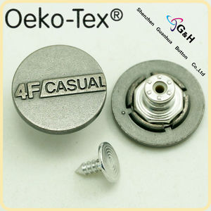 Promozione della fabbrica prezzo all'ingrosso Custom in metallo Jeans con bottone Jeans Jeans con bottoni e rivetti - Product Image 3