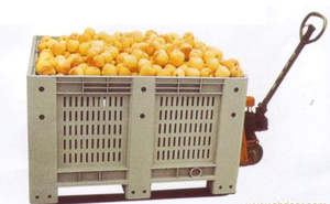 1200*1000*810mm büyük boy gıda sınıfı istiflenebilir hijyen ağır katlanabilir katlanabilir plastik palet kutusu taze meyve - Product Image 6