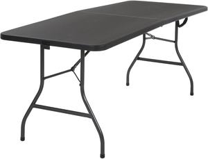 Table pliante portable 6 pieds X 30 pouces <span class=keywords><strong>en</strong></span> plastique intérieur et extérieur pour pique-nique, barbecue, fête - Product Image 2