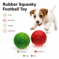 Ballon de football en caoutchouc épais pour chien, jouet sonore pour chien avec couineur, idéal pour les chiens de petite et moyenne taille, pour la dentition et le jeu, fabriqué par un fabricant OEM.