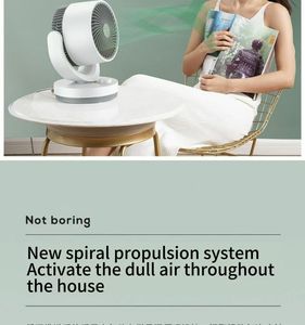 Ventilateur <span class=keywords><strong>de</strong></span> table électrique à <span class=keywords><strong>circulation</strong></span> d'air puissant, 3 niveaux <span class=keywords><strong>de</strong></span> vitesse, oscillation automatique 60°, oscillation manuelle 90°, minuterie 7H, affichage LED, télécommande - Product Image 4