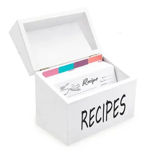 Set di Organizer per carte di ricetta In bianco personalizzato personalizzato per scrivere nelle tue ricette