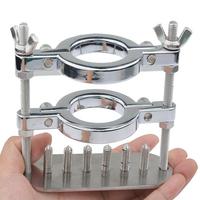 Anneau de chasteté masculin à pince articulée, dispositif d'érection, anneau pénien, broyeur de testicules, étireur, verrou, jouet BDSM pour scrotum et CBT