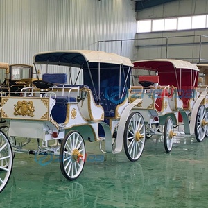 Voiture électrique royale personnalisée en usine, blanche, multi-rangs, avec coussins bleu foncé, convertible, pour mariage et tourisme - Product Image 6