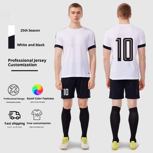 <span class=keywords><strong>Ensemble</strong></span> de maillot de football pour homme, taille européenne, veste en mesh, saison 25-26, uni, équipe nationale, club, col montant - Product Image 4