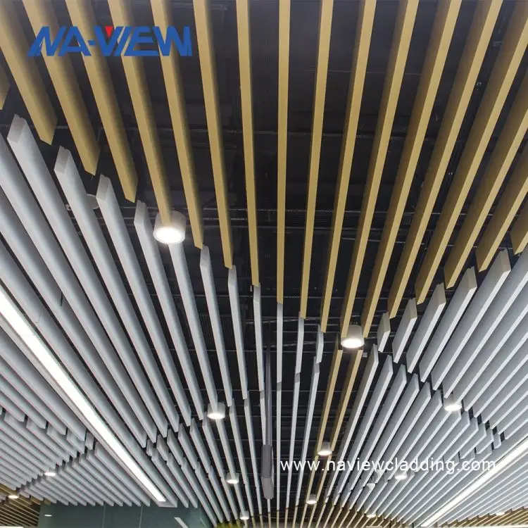 Di alluminio di Costruzione del Soffitto di Figura di U Soffitto In Metallo Per Dubai Mercato