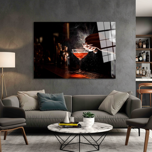 Cocktail Goblet <b>Canvas</b> Print Vibrant Kitchen Bar <b>Wall</b> Art Modern Art Deco Panel Hanging - Product Image 3