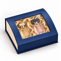 Boîte cadeau personnalisée pour parfum avec fenêtre transparente, style livre magnétique, insert en satin, boîte de présentation pour les marques de parfums